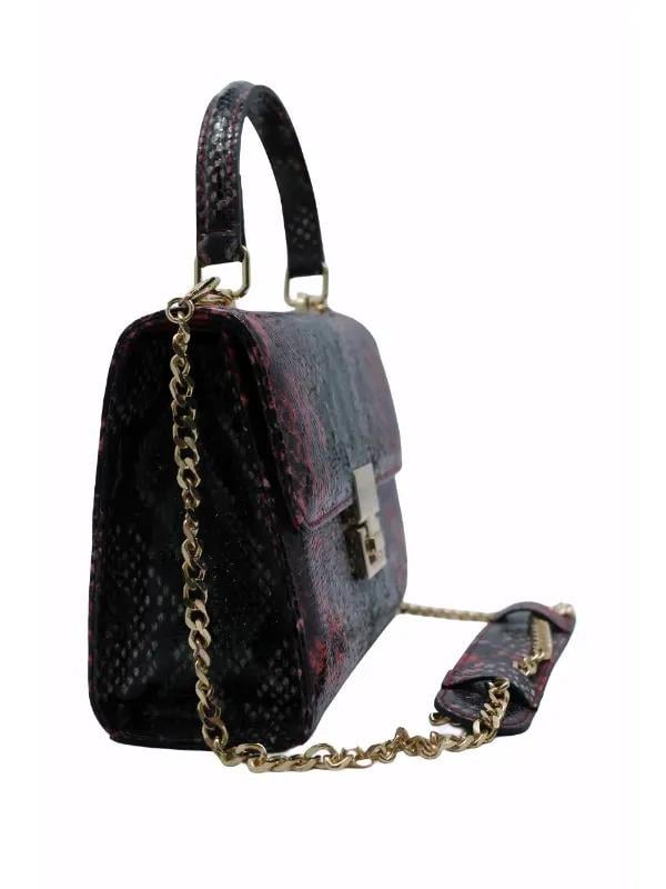 POLETTO  HAKİKİ DERİ KIRMIZI YESIL Çanta EL Tutmalı CNT 757 V5