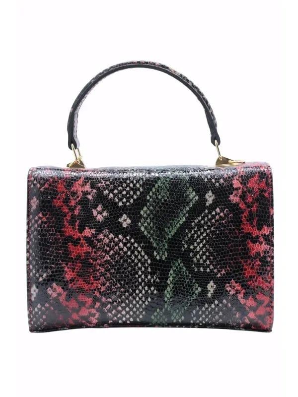 POLETTO  HAKİKİ DERİ KIRMIZI YESIL Çanta EL Tutmalı CNT 757 V5