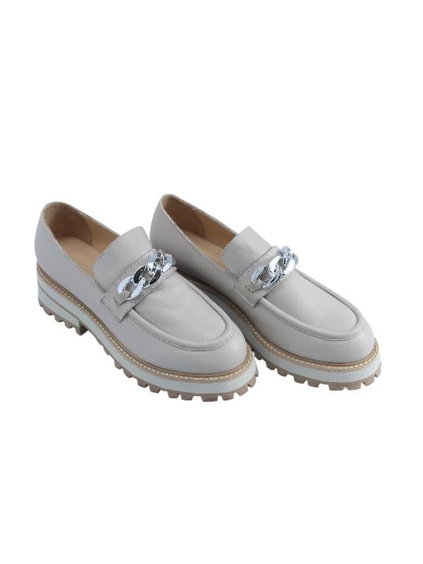 POLETTO  HAKİKİ DERİ KREM Loafer Düz 318 20 V1