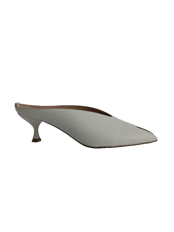 POLETTO  HAKİKİ DERİ KREM Terlık Topuklu 6939 02