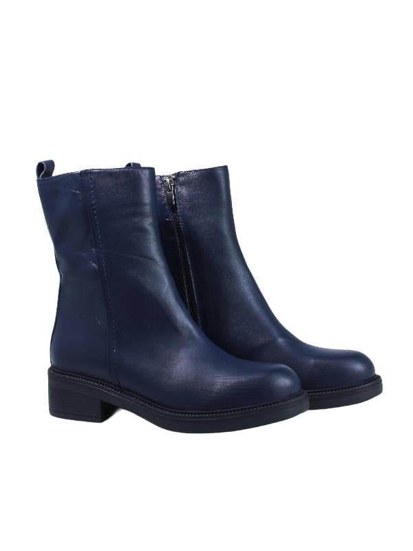 POLETTO  HAKİKİ DERİ LACIVERT Bot Düz  63 P01 S