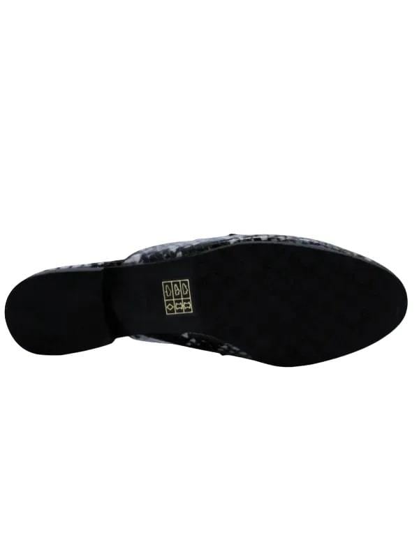 POLETTO  HAKİKİ DERİ LILA SIYAH Babet Terlik 69 11