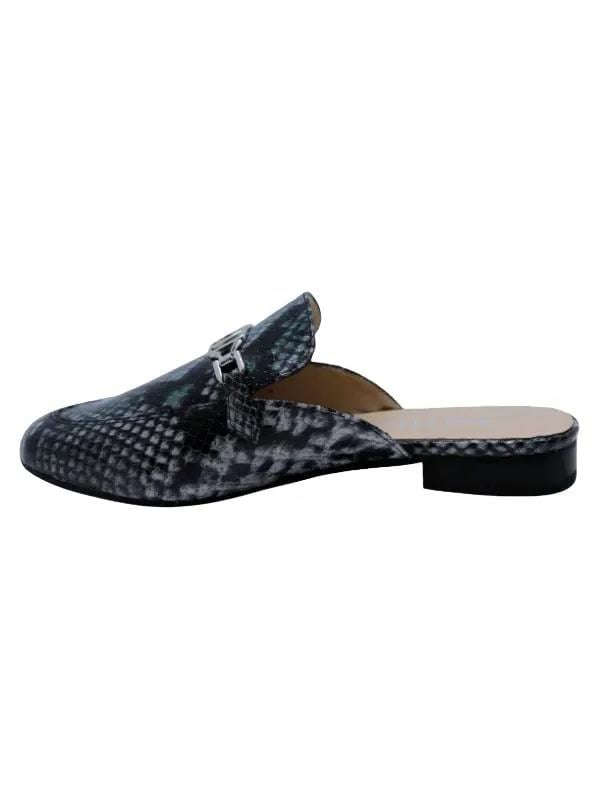 POLETTO  HAKİKİ DERİ MAVI SIYAH Babet Terlik 69 11 V1