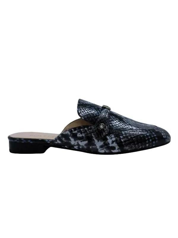 POLETTO  HAKİKİ DERİ MAVI SIYAH Babet Terlik 69 11