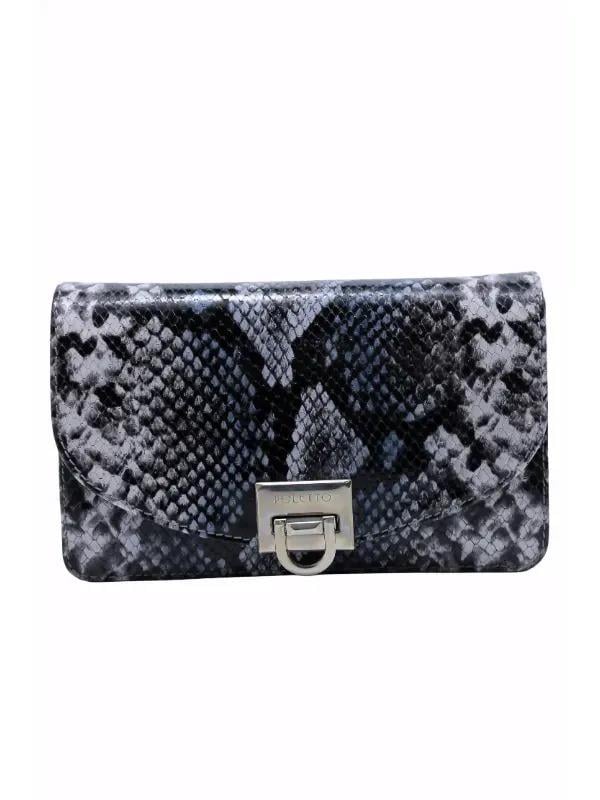 POLETTO  HAKİKİ DERİ MAVI SIYAH Çanta Omuz askılı CNT 755