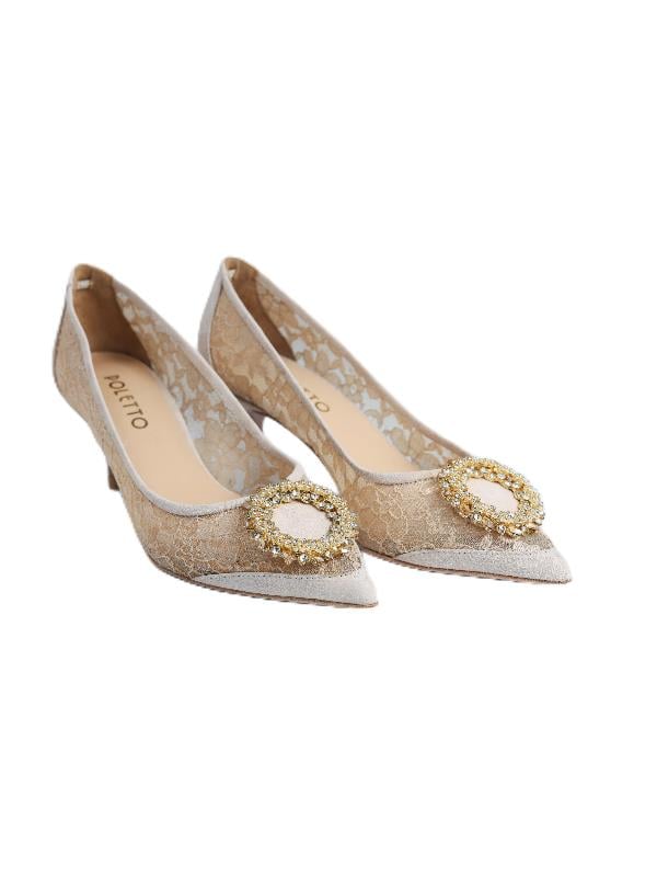 POLETTO  HAKİKİ DERİ PUDRA Ayakkabı Stiletto 9841 33 V4 KMS