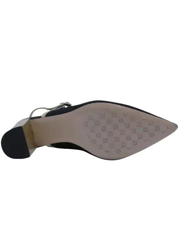 POLETTO  HAKİKİ DERİ SIYAH-ALTIN Ayakkabı Stiletto 9841 88