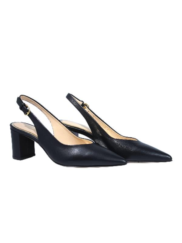 POLETTO  HAKİKİ DERİ SIYAH-ALTIN Ayakkabı Stiletto 9841 48 V2