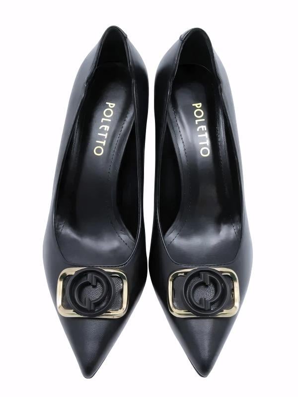 POLETTO  HAKİKİ DERİ SIYAH Ayakkabı Stiletto 9841 82