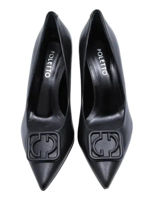 POLETTO  HAKİKİ DERİ SIYAH Ayakkabı Stiletto 9841 41
