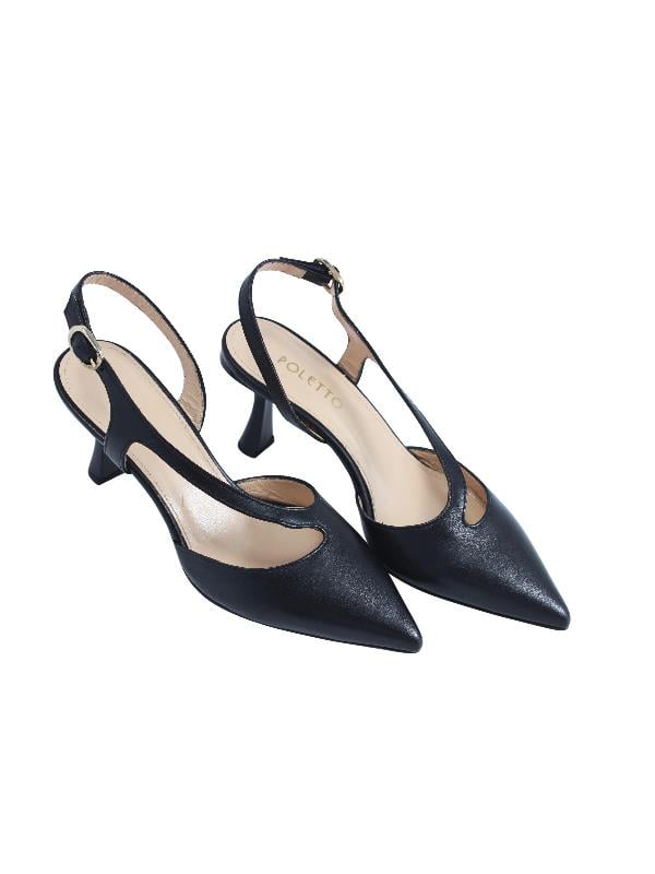 POLETTO  HAKİKİ DERİ SIYAH Ayakkabı Stiletto 9839 39