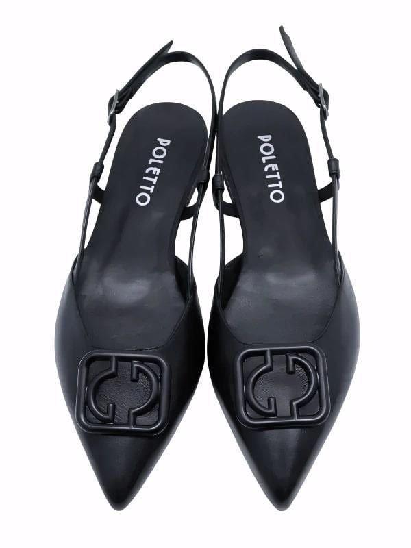 POLETTO  HAKİKİ DERİ SIYAH Babet Terlik 4434 130 V1