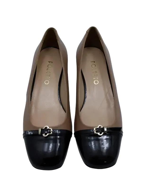 POLETTO  HAKİKİ DERİ SIYAH-BISKUVI Ayakkabı Günlük 4586 03 V1