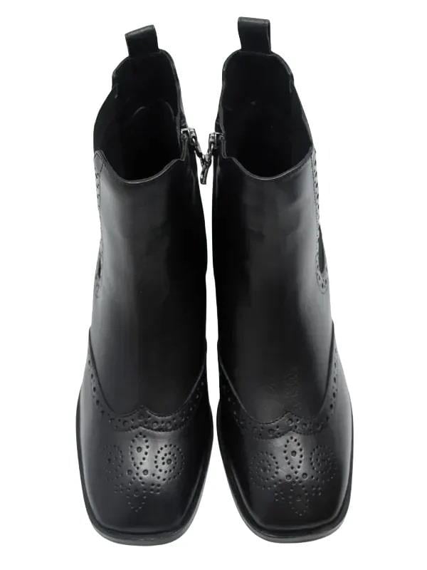 POLETTO  HAKİKİ DERİ SIYAH Bot Topuklu 4002 16 S