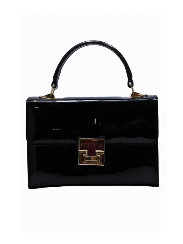 POLETTO  HAKİKİ DERİ SIYAH Çanta EL Tutmalı CNT 757 V5