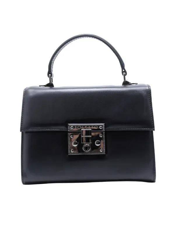 POLETTO  HAKİKİ DERİ SIYAH Çanta EL Tutmalı CNT 776 V1