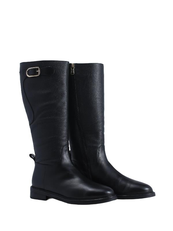 POLETTO  HAKİKİ DERİ SIYAH Çizme Düz  5780 53 S