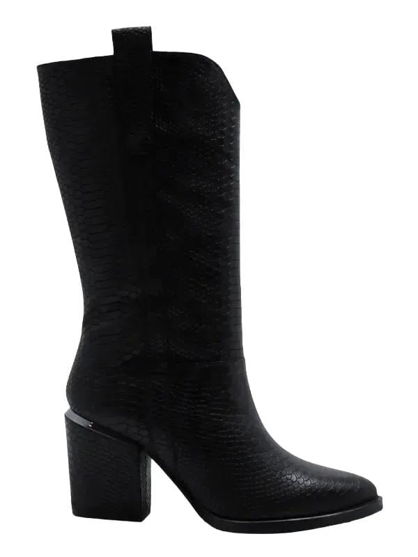POLETTO  HAKİKİ DERİ SIYAH Çizme Topuklu 855 43 V1 S