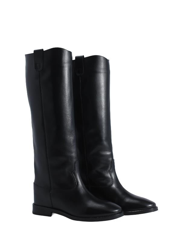 POLETTO  HAKİKİ DERİ SIYAH Çizme Topuklu 482 15 S