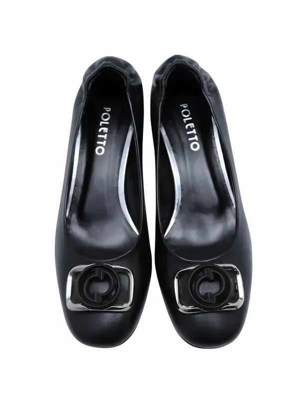 POLETTO  HAKİKİ DERİ SIYAH-GUMUS Ayakkabı Günlük 916 113