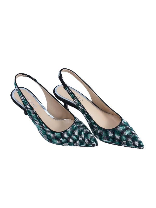 POLETTO  HAKİKİ DERİ SIYAH-GUMUS Ayakkabı Gece/Abiye 9841 52