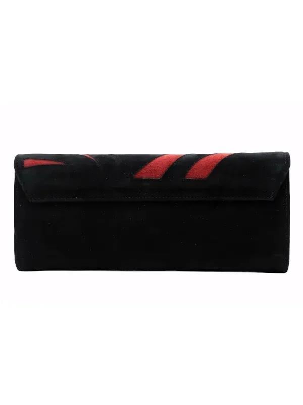 POLETTO  HAKİKİ DERİ SIYAH-KIRMIZI Çanta Portföy CNT 740 V1