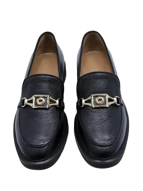 POLETTO  HAKİKİ DERİ SIYAH Loafer Düz 04 2016 03