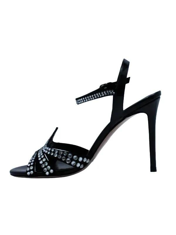 POLETTO  HAKİKİ DERİ SIYAH Sandalet Gece/Abiye 6564 155