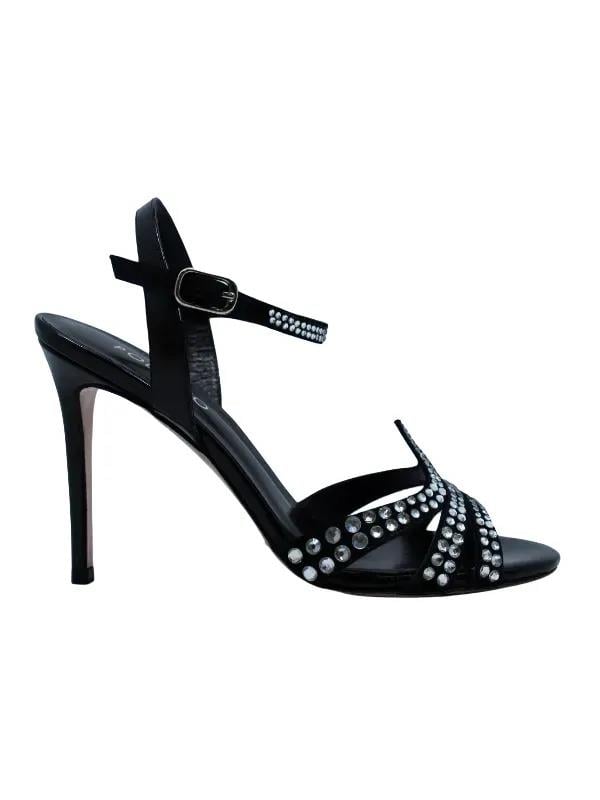 POLETTO  HAKİKİ DERİ SIYAH Sandalet Gece/Abiye 6564 155