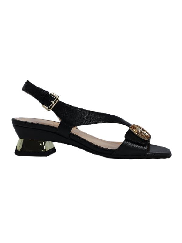POLETTO  HAKİKİ DERİ SIYAH Sandalet Topuklu 544 16