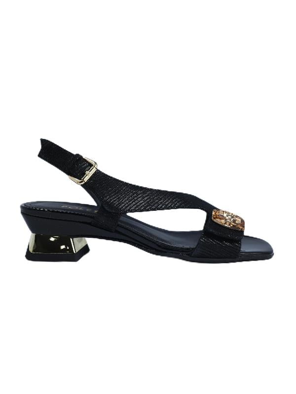 POLETTO  HAKİKİ DERİ SIYAH Sandalet Topuklu 544 16