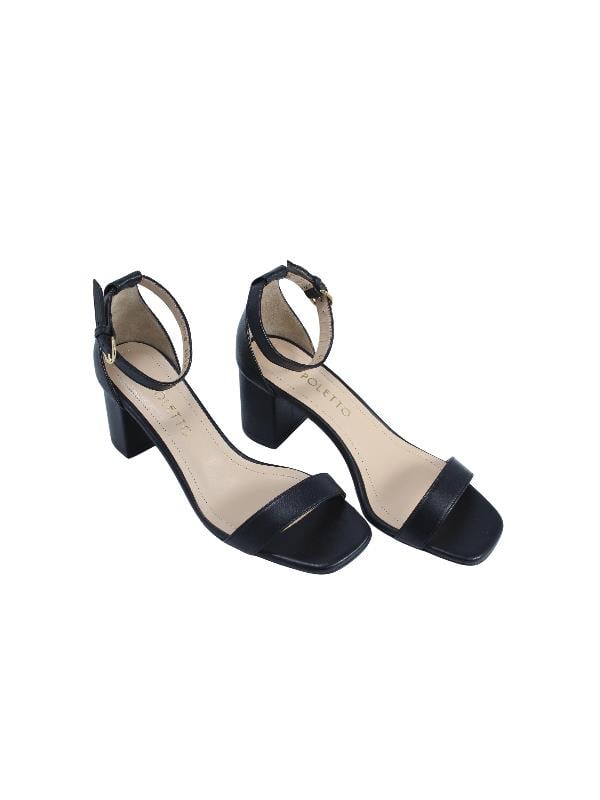 POLETTO  HAKİKİ DERİ SIYAH Sandalet Topuklu 1918 33