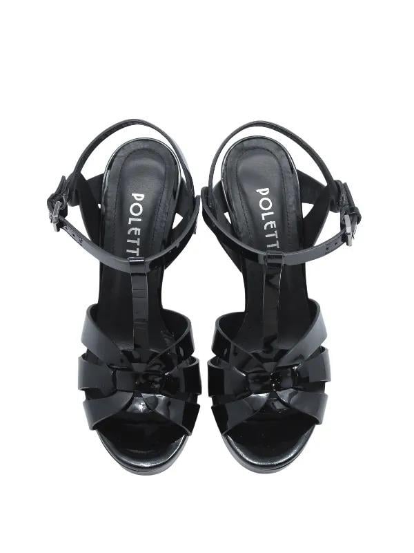 POLETTO  HAKİKİ DERİ SIYAH Sandalet Topuklu 6564 210