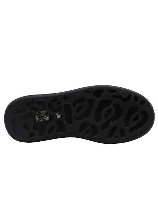 POLETTO  HAKİKİ DERİ SIYAH Sneaker Düz 777 01