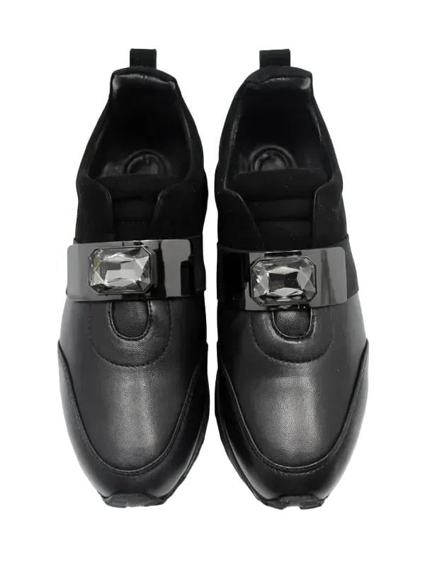 POLETTO  HAKİKİ DERİ SIYAH Sneaker Düz 4257 32