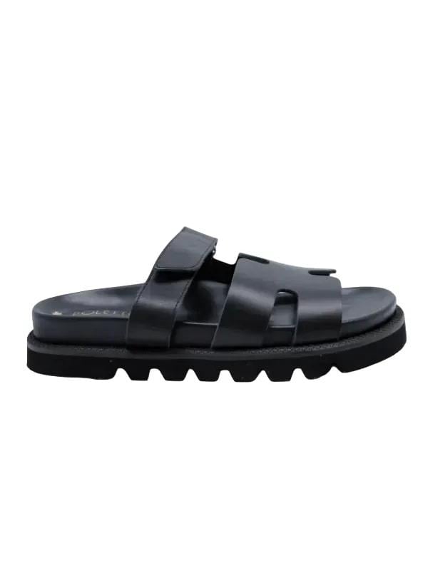 POLETTO  HAKİKİ DERİ SIYAH Terlık Düz 69 678