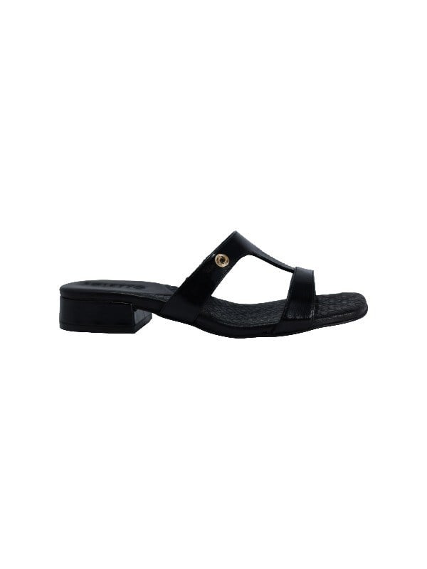 POLETTO  HAKİKİ DERİ SIYAH Terlık Düz 6986 02