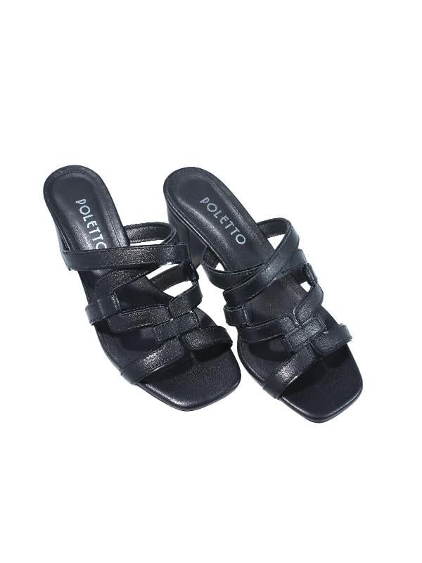 POLETTO  HAKİKİ DERİ SIYAH Terlık Topuklu 4183 200 V1