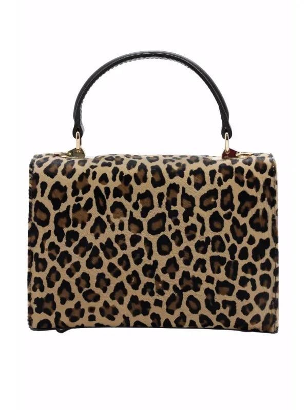 POLETTO  HAKİKİ DERİ TAY LEOPAR-KAHVE Çanta EL Tutmalı CNT 757 V4 TAY