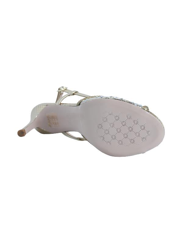 POLETTO  HAKİKİ DERİ /TEKSTİL ALTIN Sandalet Gece/Abiye 380 33