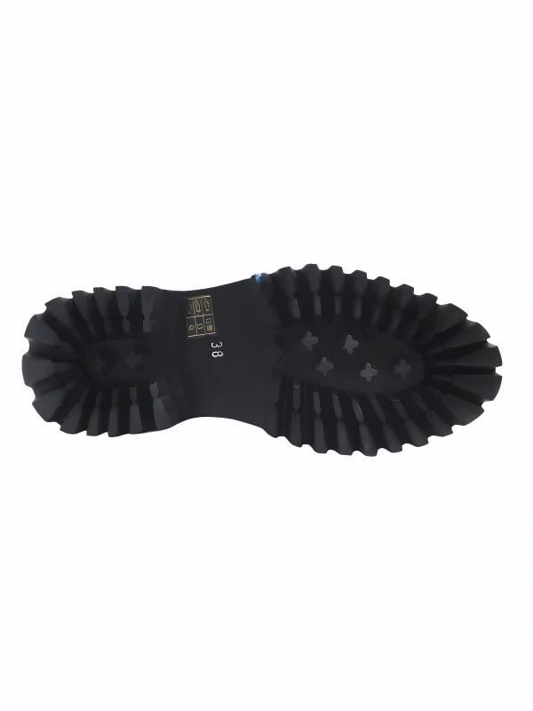 POLETTO  HAKİKİ DERİ /TEKSTİL SIYAH Çizme Düz  5780 77 S