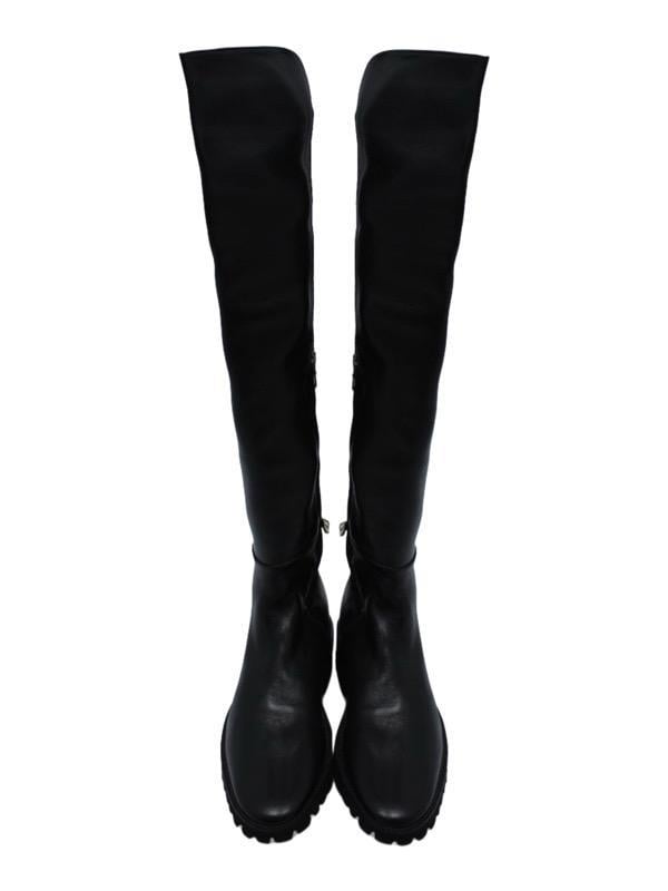 POLETTO  HAKİKİ DERİ /TEKSTİL SIYAH Çizme Düz  5780 57