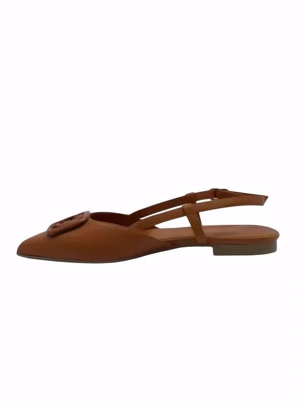 POLETTO  HAKİKİ DERİ TURUNCU Babet Terlik 4434 130 V1