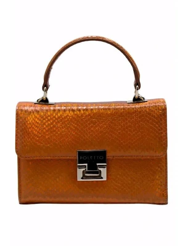 POLETTO  HAKİKİ DERİ TURUNCU Çanta EL Tutmalı CNT 757 V5