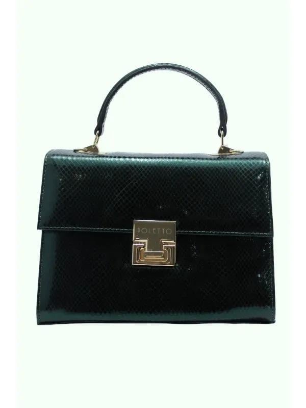 POLETTO  HAKİKİ DERİ YESIL Çanta EL Tutmalı CNT 776 V3