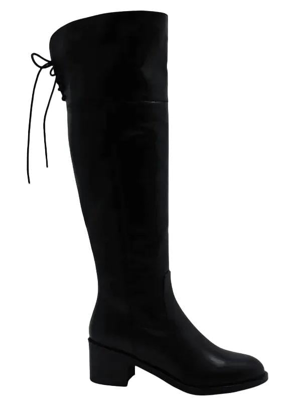 POLETTO  HAKİKİ DERİ/KÜRK ASTAR SIYAH Çizme Topuklu 3176 17 BFL YK