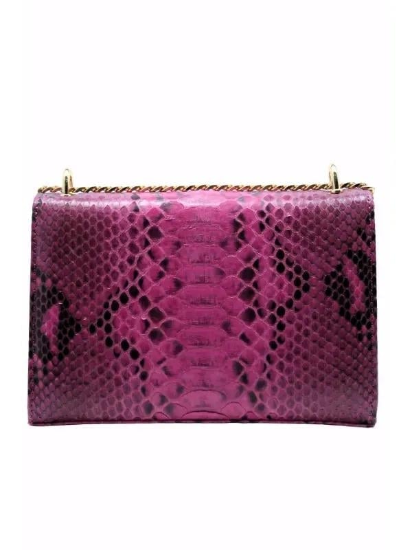 POLETTO  HAKİKİ YILAN DERİ FUSYA Çanta Omuz askılı CNT 757 V1 YLN