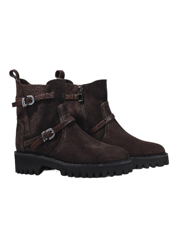 POLETTO  HAKİKİ YILAN/HAKİKİ DERİ KAHVE Bot Düz  5780 100 S YLN