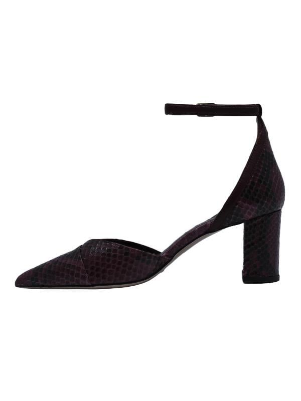 POLETTO  HAKİKİ YILAN/HAKİKİ DERİ MURDUM-BORDO Ayakkabı Stiletto 9841 114 V1 YLN
