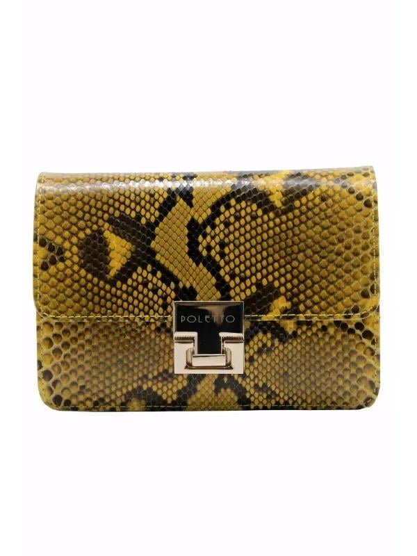 POLETTO  HAKİKİ YILAN/HAKİKİ DERİ SARI Çanta Omuz askılı CNT 802 V2 YLN